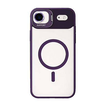 iPhone 17 Air Kılıf Remim Magsafe Lensli Kamera Standlı Kapak