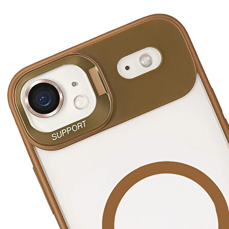 iPhone 17 Air Kılıf Remim Magsafe Lensli Kamera Standlı Kapak