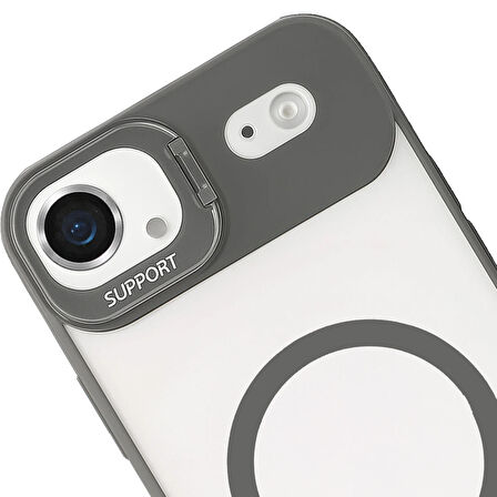 iPhone 17 Air Kılıf Remim Magsafe Lensli Kamera Standlı Kapak