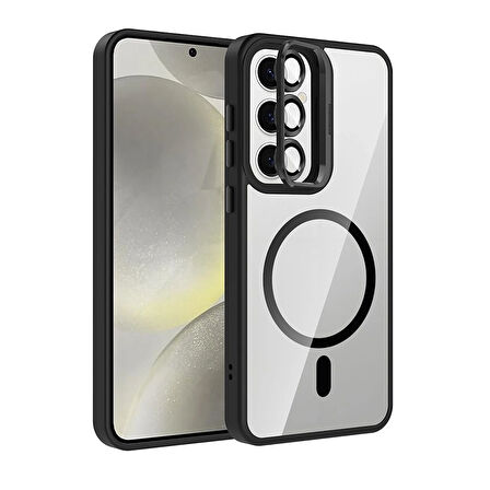 Joko Remim Samsung Galaxy S24 FE Lens Korumalı Magsafe Standlı Kılıf - Siyah