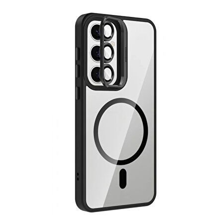 Joko Remim Samsung Galaxy S24 FE Lens Korumalı Magsafe Standlı Kılıf - Siyah