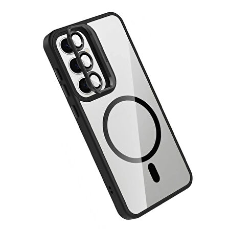 Joko Remim Samsung Galaxy S24 FE Lens Korumalı Magsafe Standlı Kılıf - Siyah