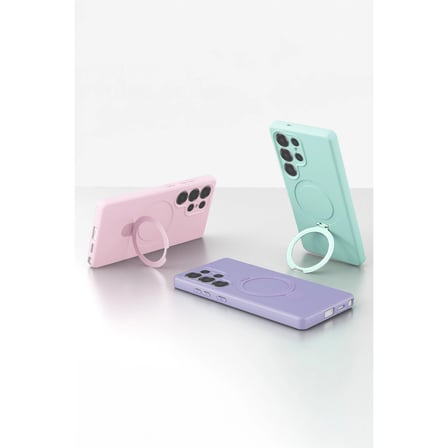 Samsung Galaxy S24 Ultra Regal Magsafe Standlı Kapak - Lila