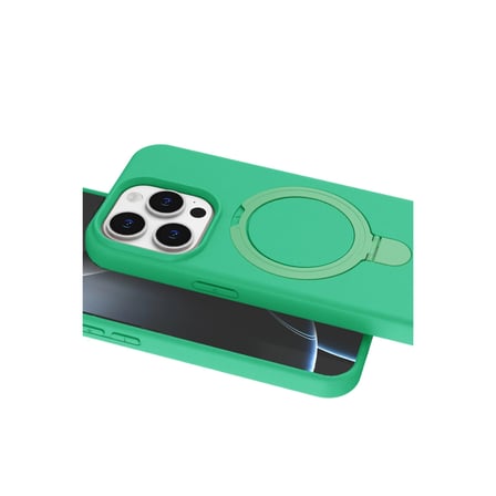 iPhone 15 Pro Max Regal Magsafe Standlı Kapak - Yeşil