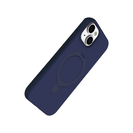 Newface Apple iPhone 15 Plus Regal Magsafe Standlı Kapak - Lacivert
