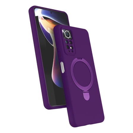 Xiaomi Uyumlu Redmi Note 12 Pro 4g Regal Magsafe Standlı Kapak - Derin Mor