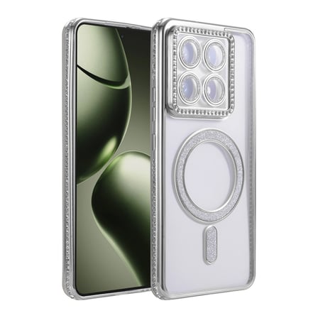 Xiaomi Uyumlu Mi 14t Pro Joke Simli Magneticsafe Kılıf - Gümüş