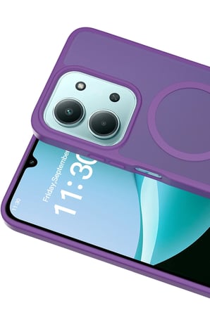 Fuchsia Xiaomi Redmi 15C 4G ile Uyumlu Jota Kablosuz Şarj Özellikli Kapak - Derin Mor