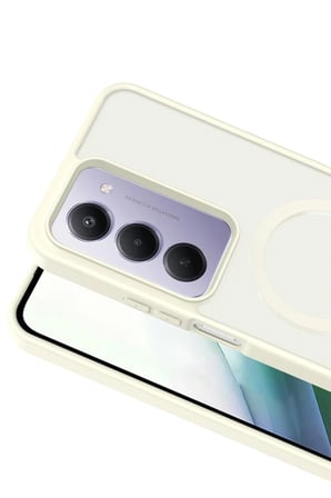 Fuchsia Xiaomi Redmi 15 4G ile Uyumlu Jota Magsafe Kapak - Şeffaf