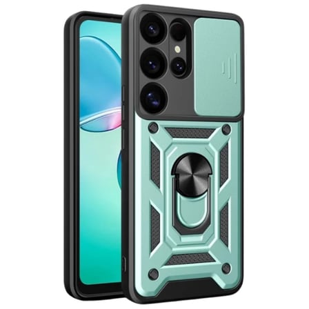 Newface Samsung Galaxy S26 Ultra Pars Lens Yüzüklü Silikon - Yeşil