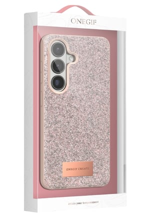 Onegif Samsung Galaxy S26 Plus Bright Simli Kapak - Pembe