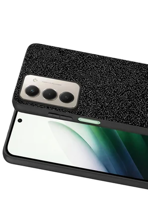 Onegif Xiaomi Redmi 15 4G Bright Simli Kapak - Siyah