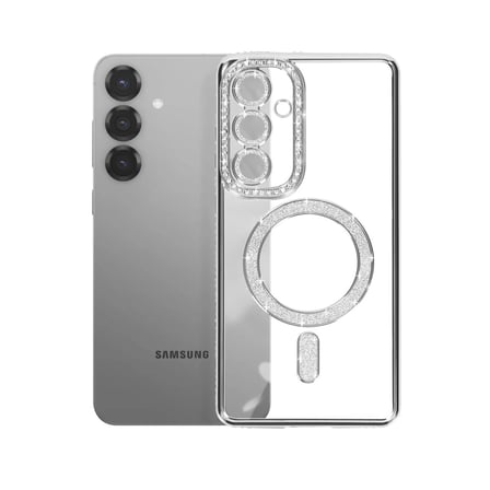 Samsung Galaxy A37 5g Joke Simli Magneticsafe Kılıf - Gümüş