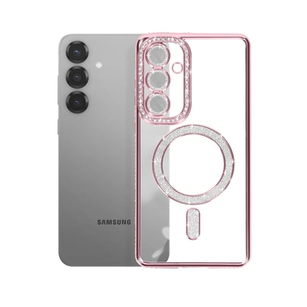 Samsung Galaxy A57 Kılıf Joke Seri Magsafe Özellikli Taşlı Simli Silikon Kapak