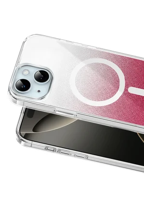 Onegif Apple iPhone 14 Sora Simli Magsafe Kapak - Kırmızı