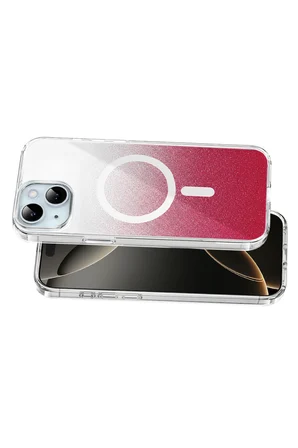 Onegif Apple iPhone 14 Sora Simli Magsafe Kapak - Kırmızı