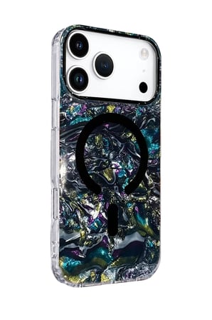 Onegif Apple iPhone 17 Pro Mila Dalgalı Magsafe Kapak - Lacivert