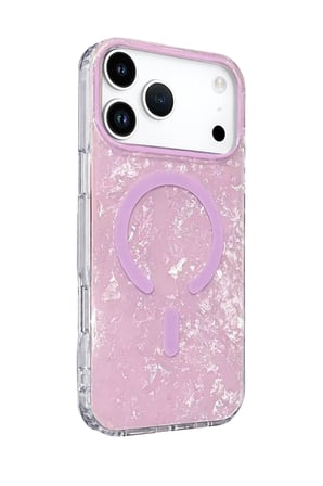 Onegif Apple iPhone 17 Pro Max Mila Dalgalı Magsafe Kapak - Lila