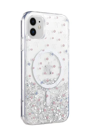 Onegif Apple iPhone 11 Misk Simli Magsafe Kapak - Desen 1