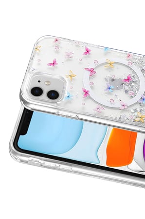 Onegif Apple iPhone 11 Misk Simli Magsafe Kapak - Desen 4
