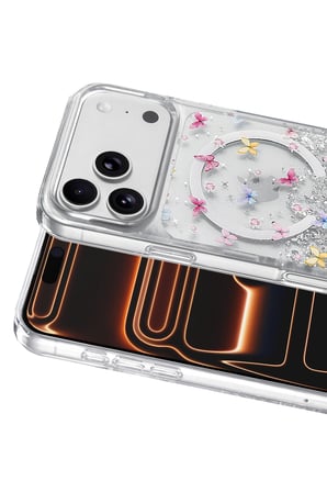 Onegif Apple iPhone 17 Pro Max Misk Simli Magsafe Kapak - Desen 4