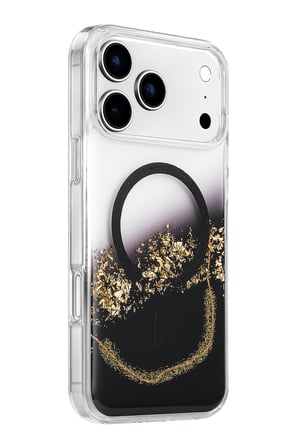Onegif Apple iPhone 17 Pro Max Lotus Simli Magsafe Kapak - Siyah