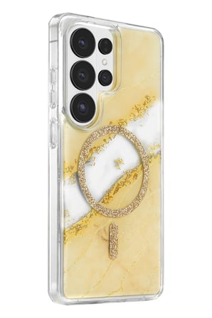 Onegif Samsung Galaxy S26 Ultra Lotus Simli Magsafe Kapak - Gümüş