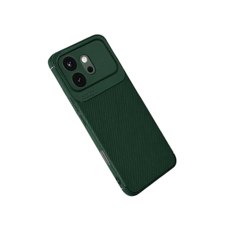 Huawei Honor 600 Auto Focus Karbon Kapak - Koyu Yeşil