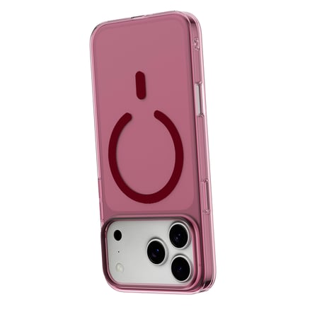 Apple iPhone 18 Pro Combo Sert Şeffaf Magsafe Kılıf - Bordo