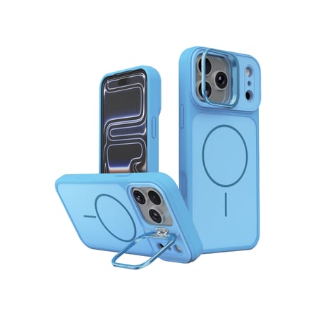 iPhone 18 Pro Max Pale Magsafe Standlı Kapak - Sierra Blue