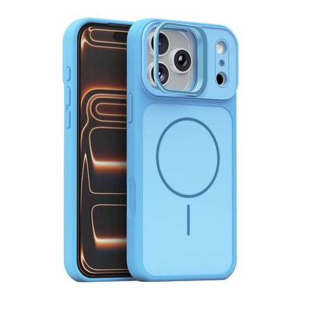 iPhone 18 Pro Max Pale Magsafe Standlı Kapak - Sierra Blue