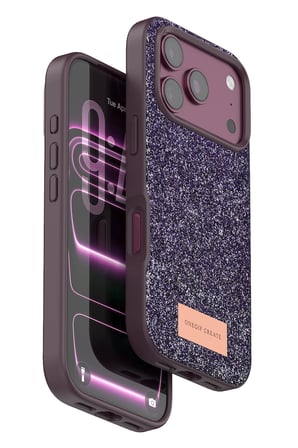 Onegif Apple iPhone 18 Pro Max Bright Simli Kapak - Bordo