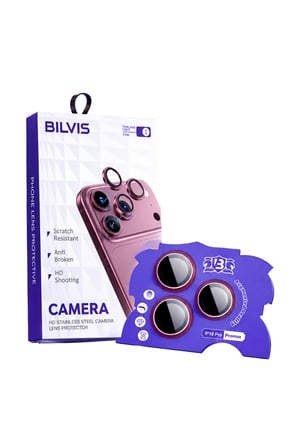 uryport Apple iPhone 18 Pro Max Bilvis Titan Kamera Lens - Bordo