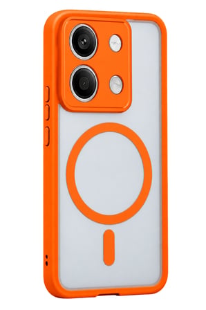 uryport Xiaomi Redmi Note 13 5G Loji Magsafe Kapak - Turuncu