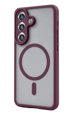 uryport Samsung Galaxy S24 FE Loji Magsafe Kapak - Bordo