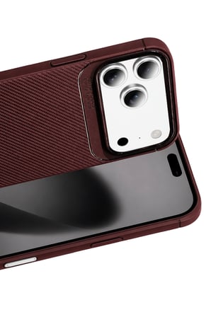 Uryport Apple İphone 18 Pro Auto Focus Karbon Kapak - Bordo