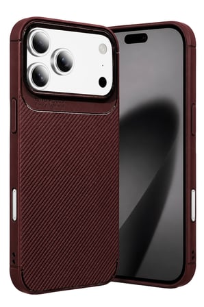 Uryport Apple İphone 18 Pro Auto Focus Karbon Kapak - Bordo
