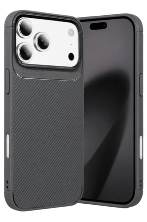 uryport Apple iPhone 18 Pro Max Auto Focus Karbon Kapak - Gri
