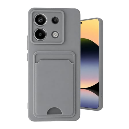 Xiaomi Redmi Note 13 Pro 5G Kılıf Kelvin Kartvizitli Silikon - Gri