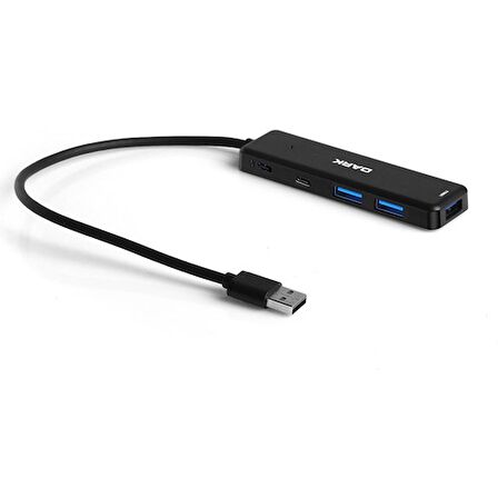 Dark DK-AC-USB347 Connect Master X5C USB3.2Gen 1 Type-A to 3 Port USB-A&1 Port Type-C 2.0-1X Type-C