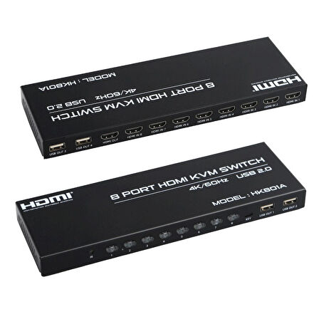 Dark 8 port 4K 60Hz HDMI KVM Switch (DK-AC-KVMHD8X1)