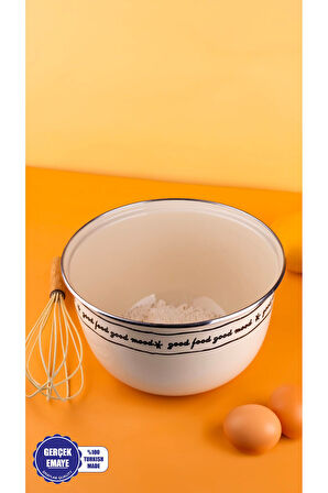 Mood Emaye Karıştırma Ve Salata Kabı 24cm 4 Litre (OCAĞA DA KOYULABİLİR)