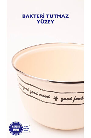 Mood Emaye Karıştırma Ve Salata Kabı 24cm 4 Litre (OCAĞA DA KOYULABİLİR)