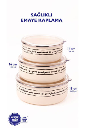 Mood Vakum Kapaklı Saklama Kabı Seti (Tüm Ocak Tiplerinde Kullanılabilir)