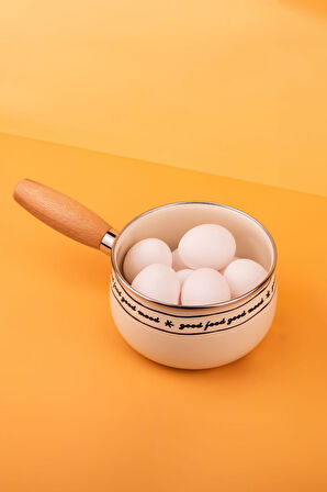 Mood Emaye Sos/sütlük/yumurta Tavası 1,3 Litre - 16 Cm (İNDÜKSİYON DAHİL TÜM OCAKLARA UYGUN)