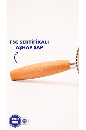 Mood Emaye Ahşap Saplı Cezve (500ml-6 kişilik)