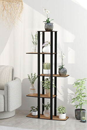 Ravilo Gardenya Çok Katlı Çiçeklik Saksılık Ceviz