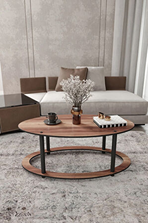 Ravilo Hole Elips Orta Sehpa Ceviz