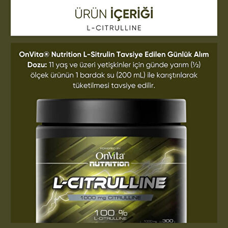 Onvita Nutrition L-Citrulline 1000 mg 300 Servis 300 gr