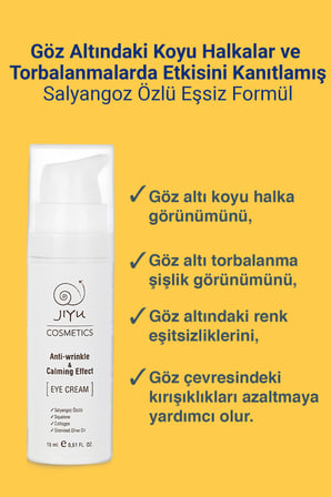 Jiyu Göz Kremi Kırışıklık Karşıtı Koyu Halka ve Göz Altı Torbaları Giderici Göz Çevresi Kremi 15 ml.